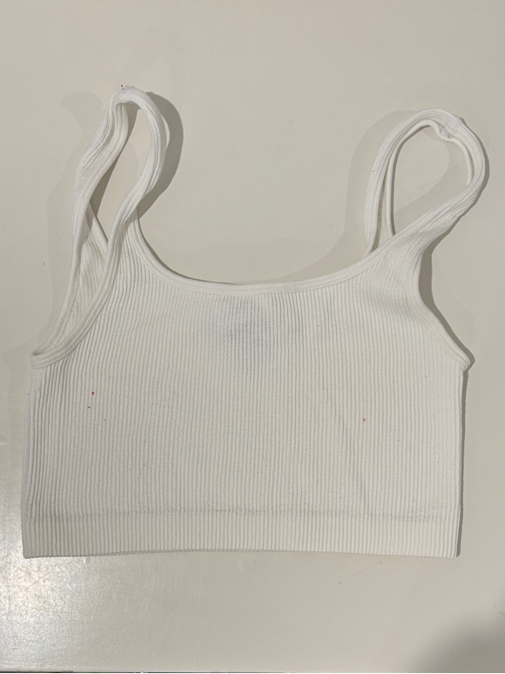 Cotton On White Ribbed Crop Cami